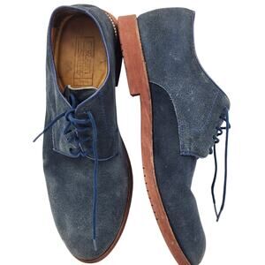 Mercanti Fiorentini Oxford Shoes Men 11M Relax Blue Suede Loafer Brazil Lace Up